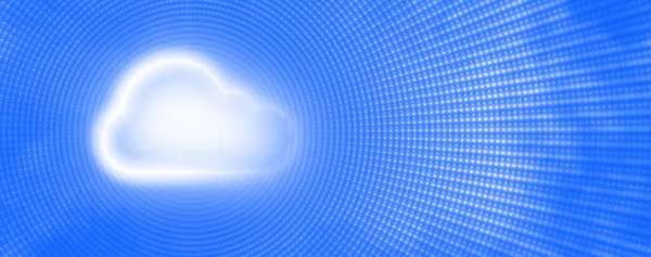 Hintergrund Der Cloud Technologie Und Aufeinander Abgestimmte Punkte Digitaler Netzwerke — Stockfoto