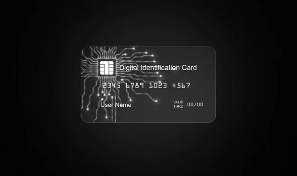 Cartão Identificação Digital Identificação Electrónica Smartcard Uma Solução Digital Para — Fotografia de Stock