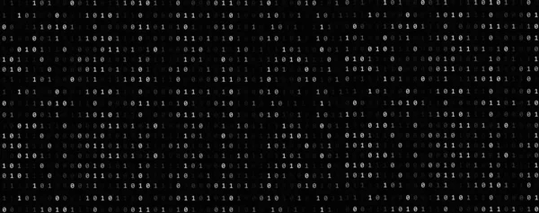 Binary Code Backgrounds Sequence Zero One White Numbers Black Background — Stock Photo, Image