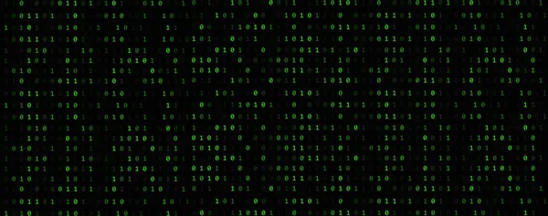Binary Code Backgrounds Sequence Zero One Green Numbers Black Background — Stock Photo, Image