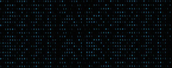 Binary Code Backgrounds Sequence Zero One Blue Numbers Black Background — Stock Photo, Image