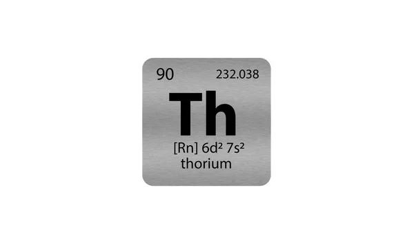 Thoriumelemente Auf Einem Metallischen Periodensystem Auf Weißem Hintergrund Symbolbild — Stockfoto