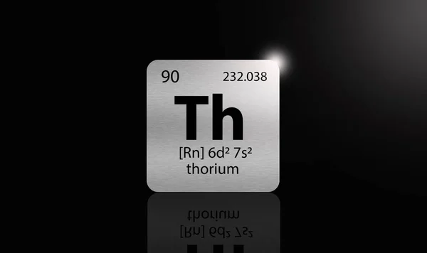 Thoriumelemente Auf Einem Metallischen Periodensystem Auf Dunklem Hintergrund Symbolbild — Stockfoto