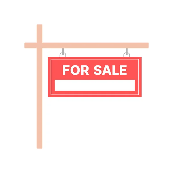 Real estate sale sign. vector red sign