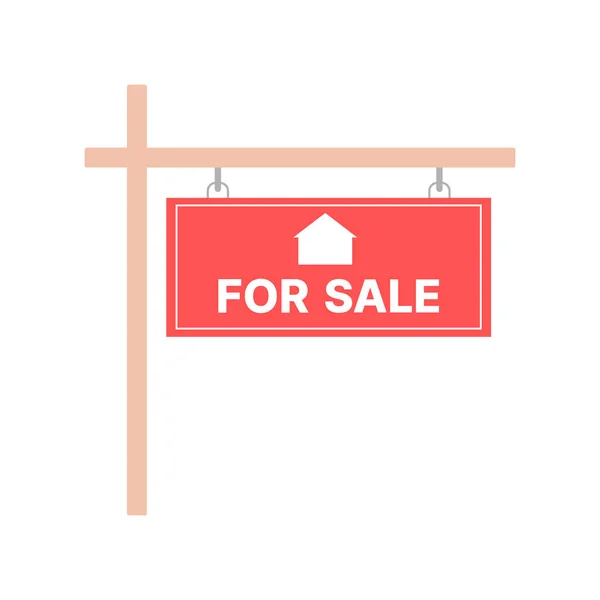 Sale real estate sign. For sale vector red sign. Vector isolated sign