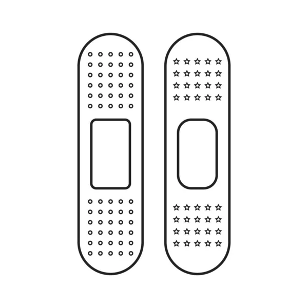 Medical plaster in stroke. flat icon isolated on white background. Vector illustration