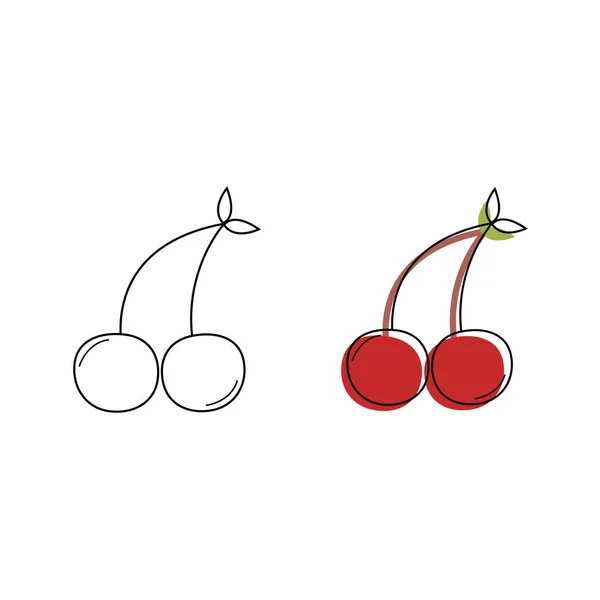 Cherry in stroke and stroke with fill