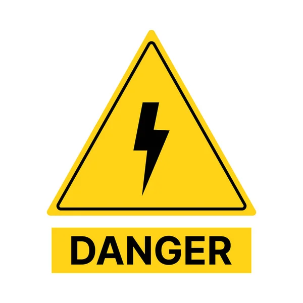 Danger sign yellow color. Vector illustration. Isolated attention symbols on white background