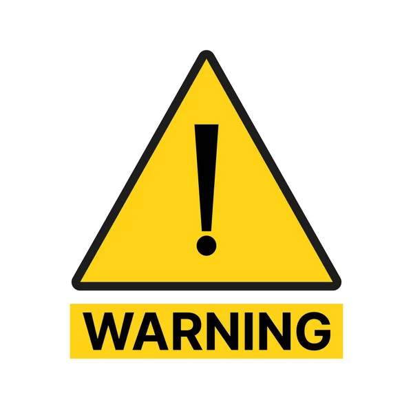 Warning sign. Isolated attention symbols on white background. Warning alert on black and yellow vector design.