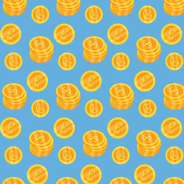 Pattern with coins. Vector illustration
