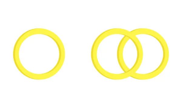 Alyans beyaz zemin üzerinde. Vektör çizim