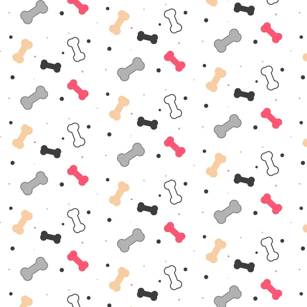 Pattern of multicolored dog bones. Vector illustration