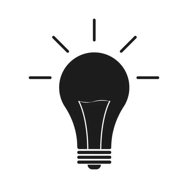 Idea icon with light bulb. Vector illustration