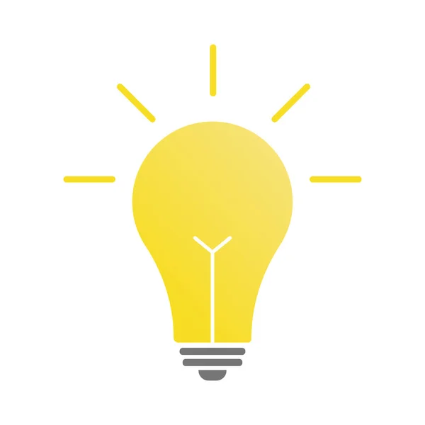 Light bulb yellow with gradient, Vector illustration