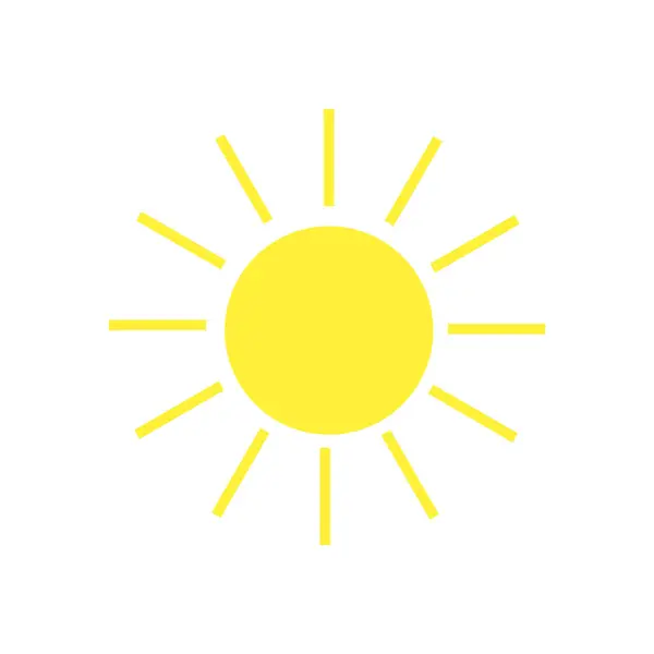 Güneş ikonu. vektör illüstrasyonu