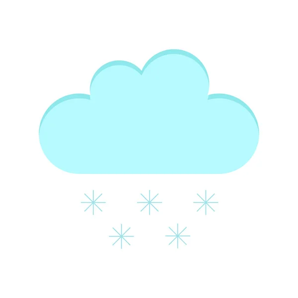Cloud icon with snow. Vector illustration