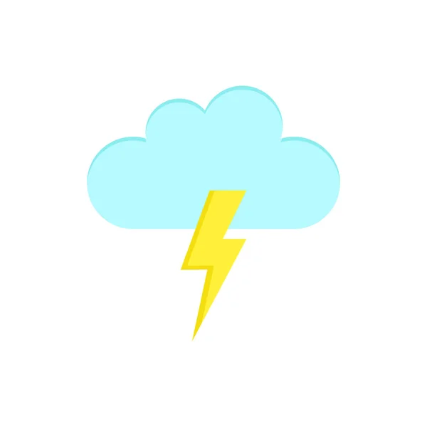 Cloud icon with lightning. Vector illustration