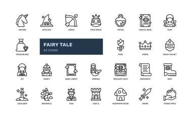 Peri masalı efsanesi folklor ayrıntılı ana hat simgesi sunucusu