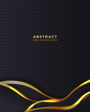 Parlak altın vuruşlarla koyu dalgalı arkaplan, afişler, dijital kapaklar veya lüks ürün sahneleri için harika