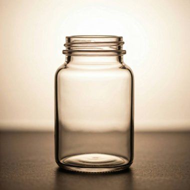 Ahşap arka planda boş cam kavanoz