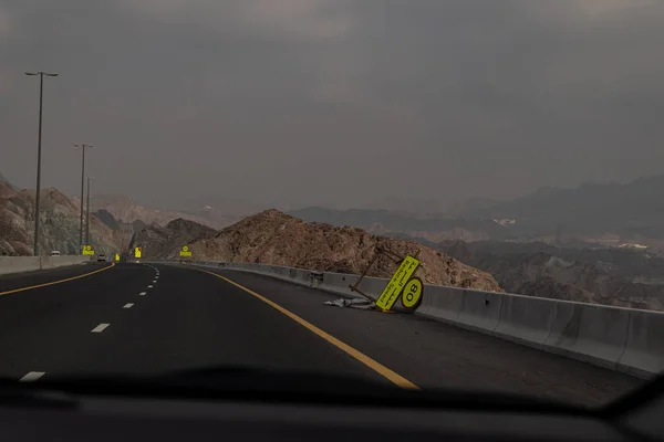 Estrada Montanha Para Khorfakkan Estrada Montanha — Fotografia de Stock