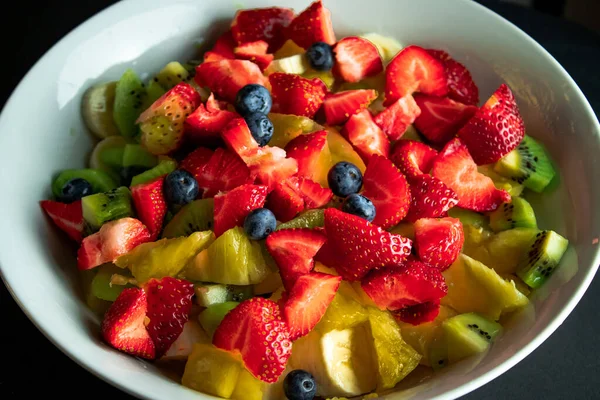 fresh fruit salad with fruits and berries