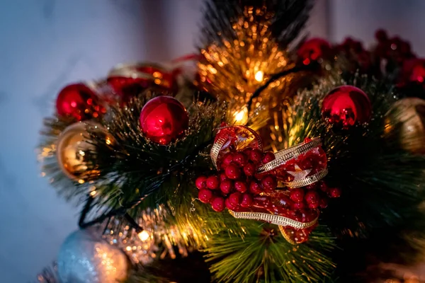 Decoración Navidad Con Decoraciones Bolas —  Fotos de Stock