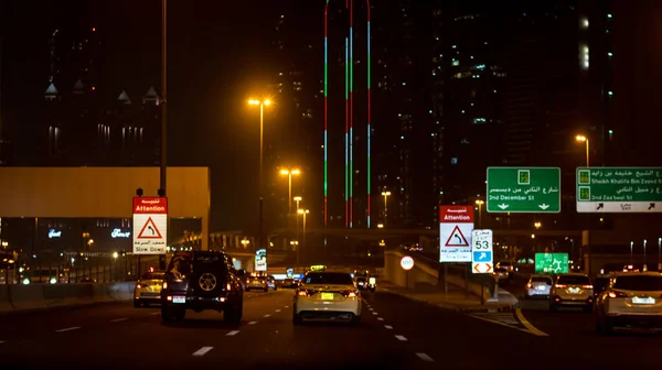 Gece Trafik Işıkları — Stok fotoğraf