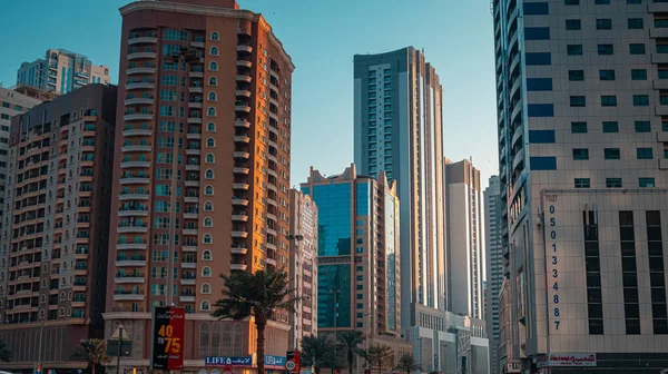 Sharjah Uae June 2022 Современные Здания Пляже — стоковое фото
