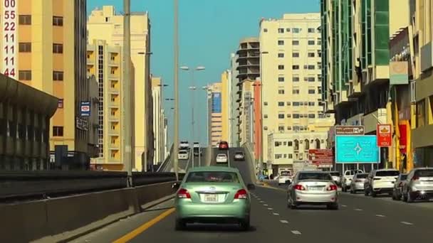 Sharjah Uae 2023 City Sharjah View Sharjah Roads — Stockvideo