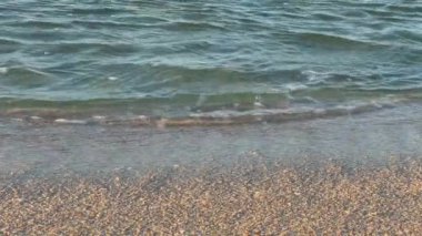 Sea and waves view at sunset