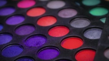 Make up palette set. Professional multicolor eyeshadow palette. Makeup. Professional multicolor eyeshadow make-up palette background, close-up.