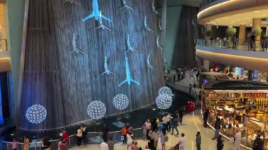 Dubai mall, crowded people in the mall