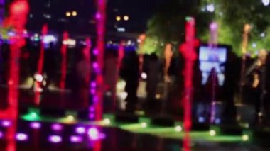 Çağdaş Gelecek Müzesi 'nin bir parçası olarak tavan ve duvarlarda Arapça kaligrafi. Yüksek kalite 4K görüntü. Yüksek kalite 4k görüntü