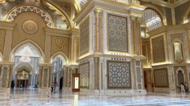 Abu Dabi, UA- 25062023: Watan al Qasr, başkanlık sarayı. Yüksek kalite 4k görüntü