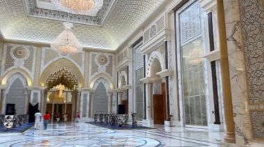 Abu Dabi, UA- 25062023: Watan al Qasr, başkanlık sarayı. Yüksek kalite 4k görüntü
