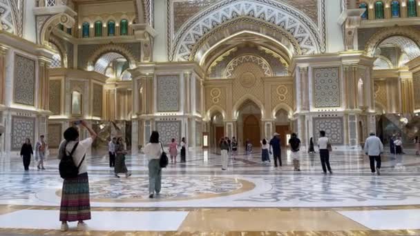 Qasr Watan Interieur Presidentieel Paleis Hoge Kwaliteit Beeldmateriaal — Stockvideo