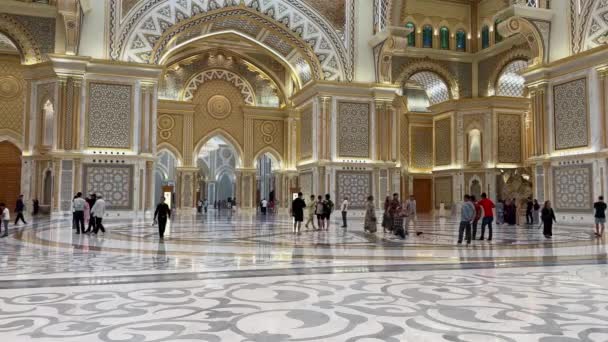 Каср Аль Ватана Внутрішній Президентський Палац Високоякісні Кадри — стокове відео