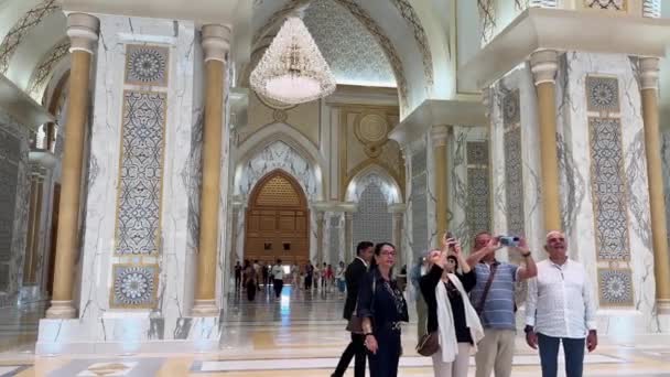 Qasr Watan Interior Palacio Presidencial Imágenes Alta Calidad — Vídeo de stock
