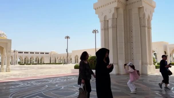 Abu Dhabi Förenade Arabemiraten 25062023 Watan Qasr Presidentpalats Högkvalitativ Film — Stockvideo