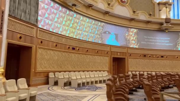 Abu Dhabi Vae 25062023 Watan Qasr Presidentieel Paleis Hoge Kwaliteit — Stockvideo