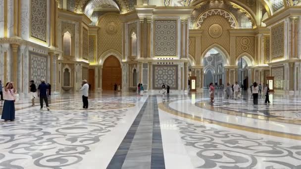 Qasr Watan Interior Interior Interior Palácio Presidencial Imagens Alta Qualidade — Vídeo de Stock
