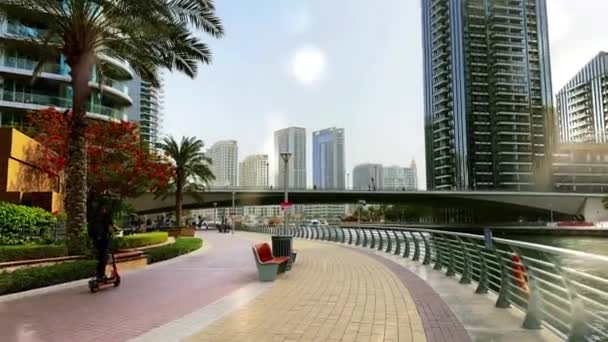 Pohled Město Dubai Uae — Stock video