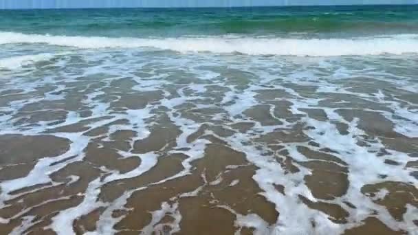 Zee Met Stranden Blauwe Lucht Hoge Kwaliteit Beeldmateriaal — Stockvideo