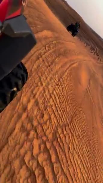 Ridning Buggies Ørkenen Solnedgang Høj Kvalitet Fullhd Optagelser – Stock-video