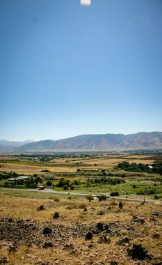 Güney Kazakistan doğası, dağ ve doğa manzarası. Yüksek kalite fotoğraf