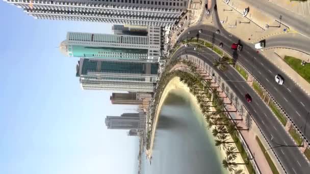 Pohled Město Sharjah — Stock video