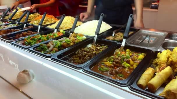 Serviert Köstliche Chinesische Küche Restaurant Hochwertiges Filmmaterial — Stockvideo