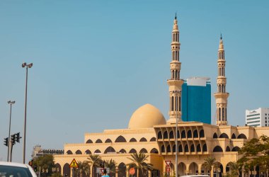  Sharjah City binası, modern şehir. Yüksek kalite fotoğraf