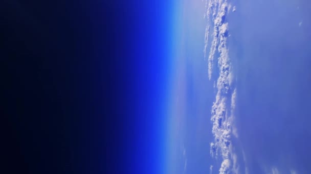 Cielo Azul Nubes Blancas Elementos Esta Imagen Amueblada Por Nasa — Vídeo de stock